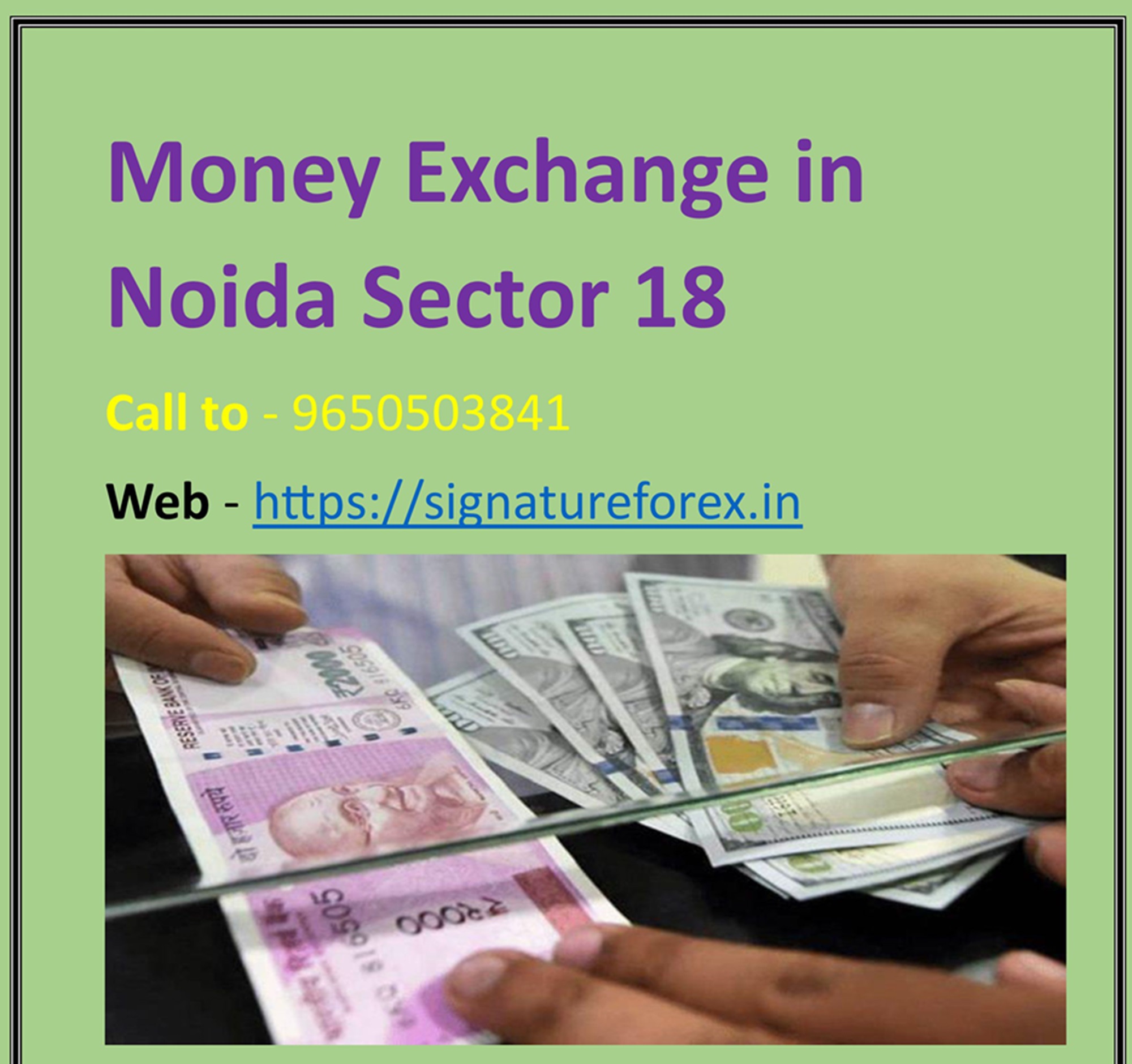 Money Exchange in Noida Sector 18